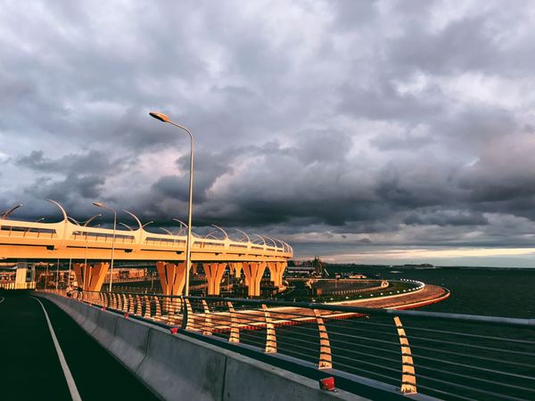 Magical views from the Yacht Bridge in St. Petersburg - My, , Bridge, Saint Petersburg, Gazprom arena, Yacht Bridge