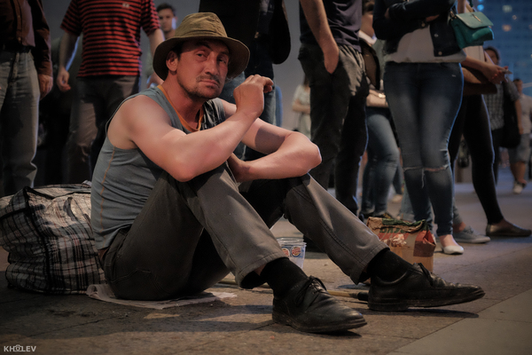 A bit of Arbat night color - Portrait, Old Arbat, My, The photo