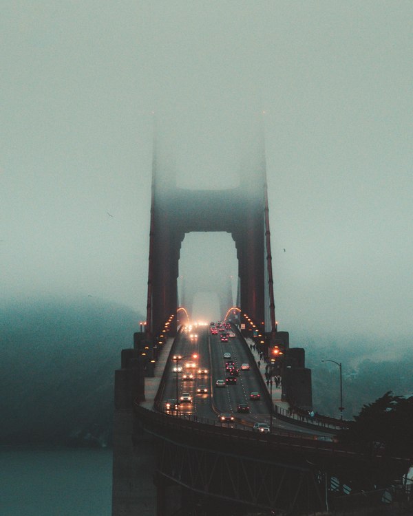 Fog on the Golden Gate Bridge - Fog, Bridge, Golden Gate