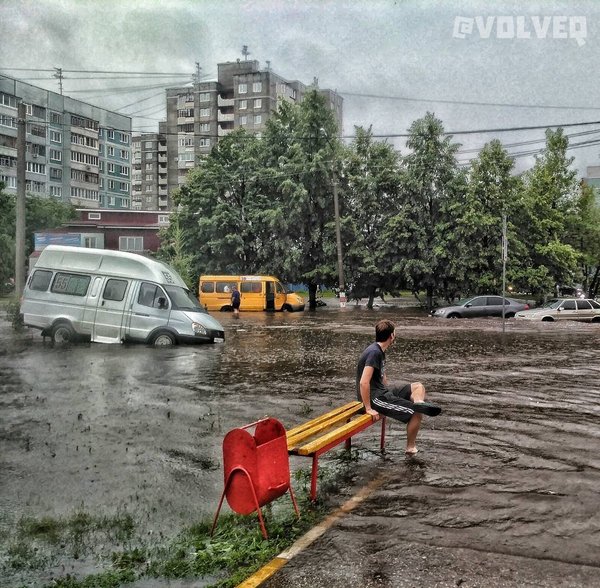 When everyone is drowning and you're on vacation - Ulyanovsk, Потоп, Shower, Rain, Hurricane, Weather, The photo, Humor