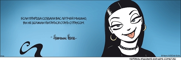 Just a message from Lise Myhre (this is the author of the comic). - Nemi, Comics, Quotes, Hermann Hesse