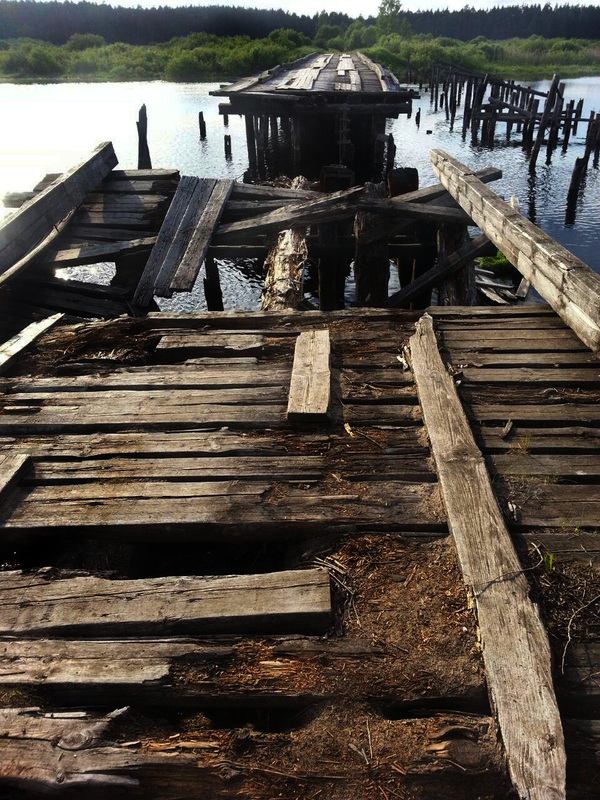 Past - My, Bridge, Past, The photo, River