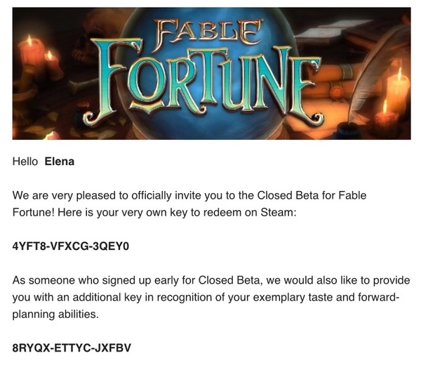 Fable Fortune keys Steam,  Steam, Fable, 