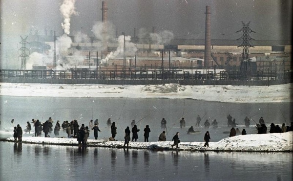 FISHING 1964 - Mmc, Magnitogorsk, Winter fishing, Ecology, Fishermen, Metallurgy, Metallurgist, Fishing