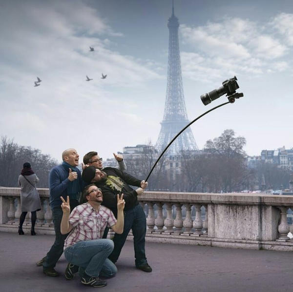 Here is a selfie - Selfie, Selfie stick, Company, Cool, The photo