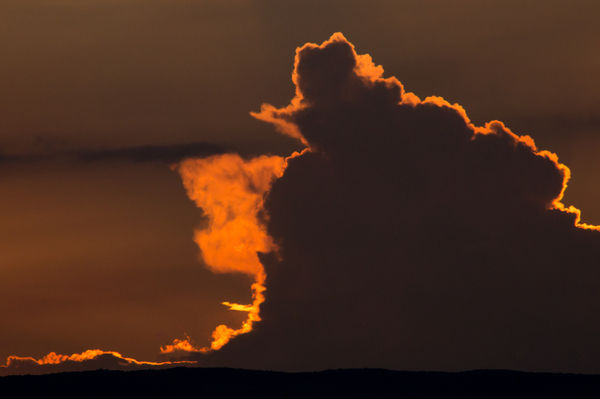 Indina Jones on the horizon - My, Clouds, , Sunset, Indiana Jones, 