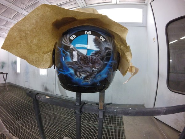 About how an eagle appeared on a helmet with a fight - My, Airbrushing, Helmet, Eagle, Bmw, Art, Art, Artist, Drawing, Longpost
