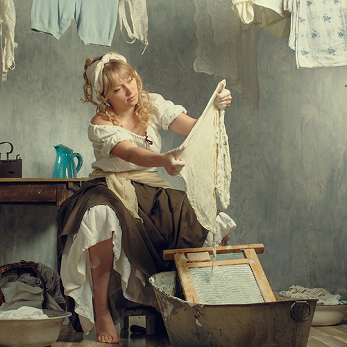 It was hard without washing machines... - Washing, Laundress, Work