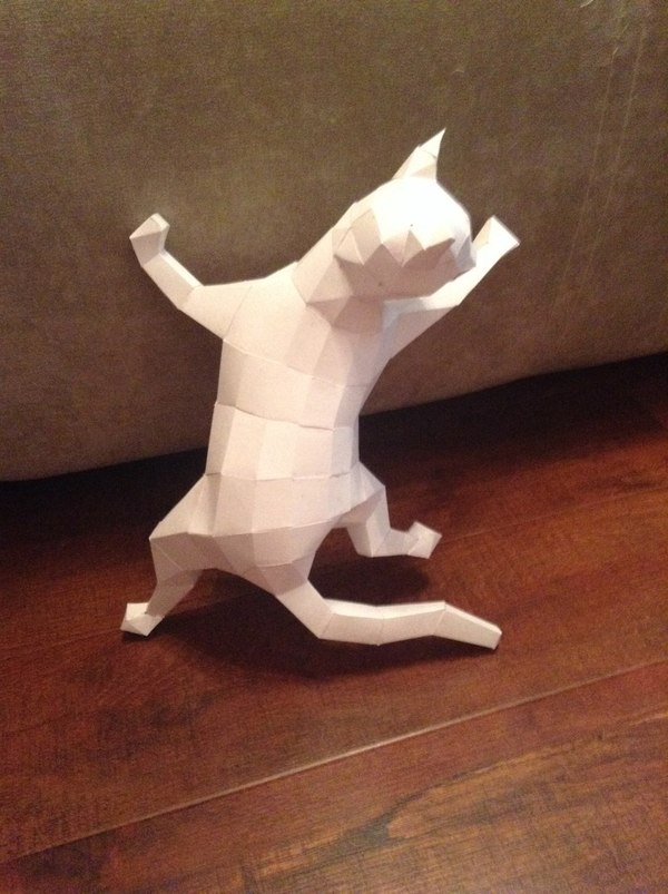 Cat climber - My, cat, Pepakura, With your own hands, Longpost, Papercraft