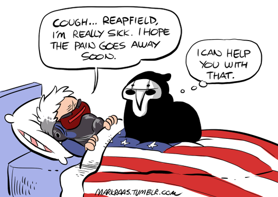 Reaperfield helps drive away the pain - , Reapfield, Overwatch, Soldier 76, Comics