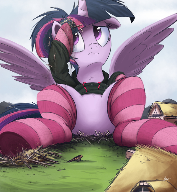 Maybe That Wasn't A Good Idea - My Little Pony, PonyArt, Twilight sparkle, MLP Носочки, Giant Pony, Ncmares