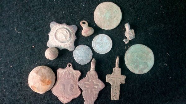 My finds in one day. ran into place - My, Search with MD, Old man, Ancient coins