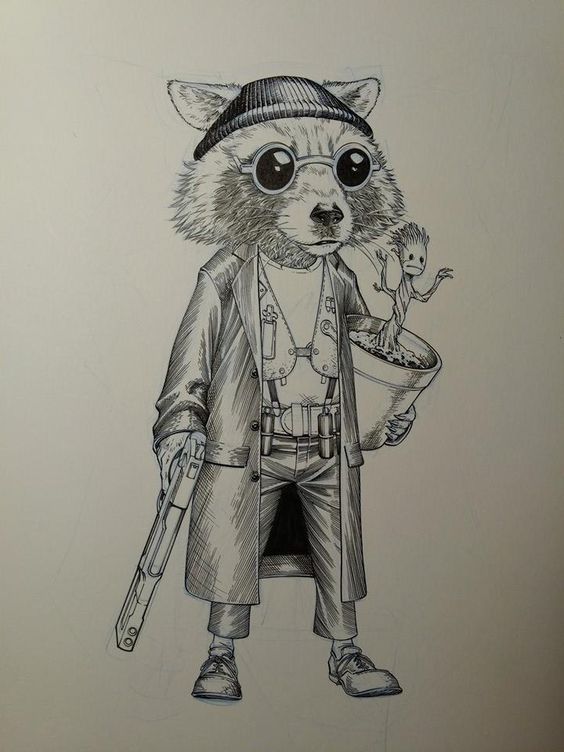 Sketches of tattoos: raccoons! - Tattoo, Tattoo Lovers League, Longpost, Sketch, Raccoon