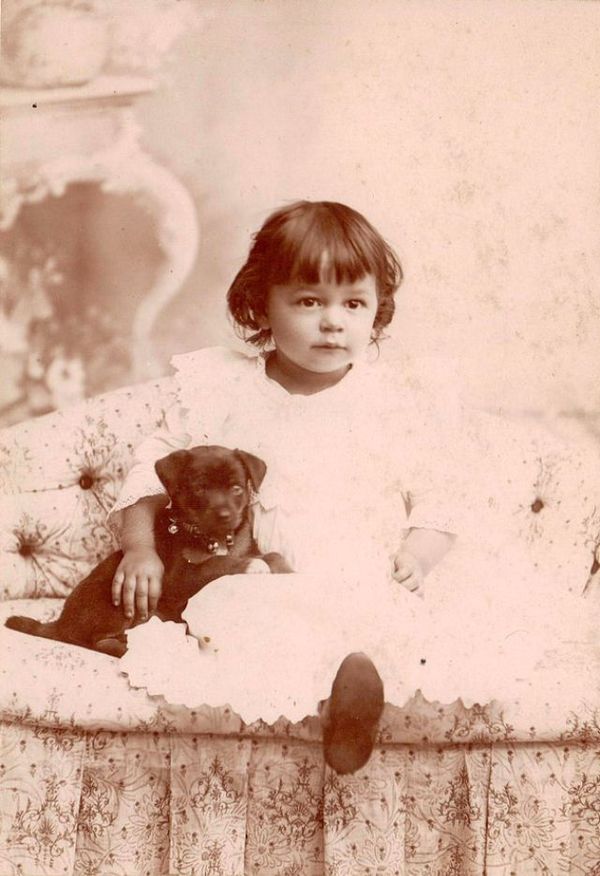 Retrospective. - Children, Dog, Animals, Retro, Old photo, Past, Longpost