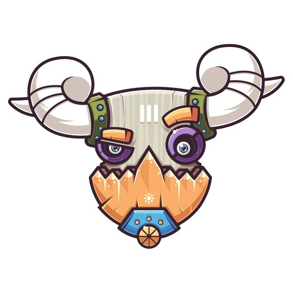 Mask - My, Art, Vector, Mask, Totem, Monster