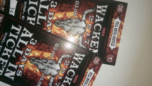 Wacken Open Air 2017! Two tickets - My, , Wacken Open Air, Concert tickets, Tickets