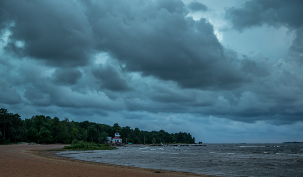 Gray sky over Dubki - My, Dubki Park, Sestroretsk, Leningrad region, Clouds