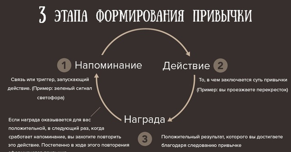 Сколько времени формируется. Механизм формирования привычки. Как формируется привычка. Формирование новых привычек. Этапы формирования привычки.