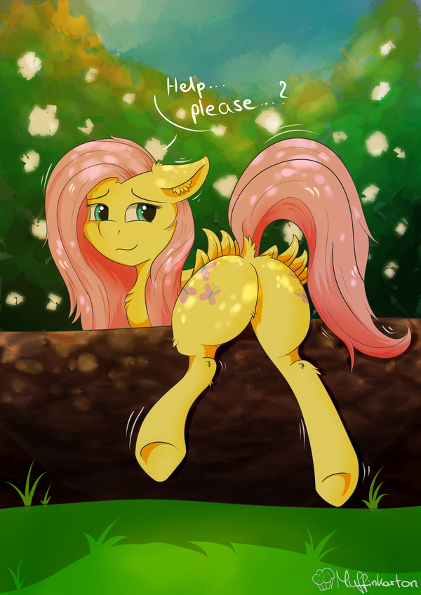 Can you help me? - My little pony, PonyArt, Fluttershy, MLP Edge