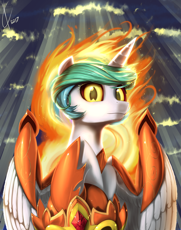 Helmet is off My Little Pony, Ponyart, Daybreaker