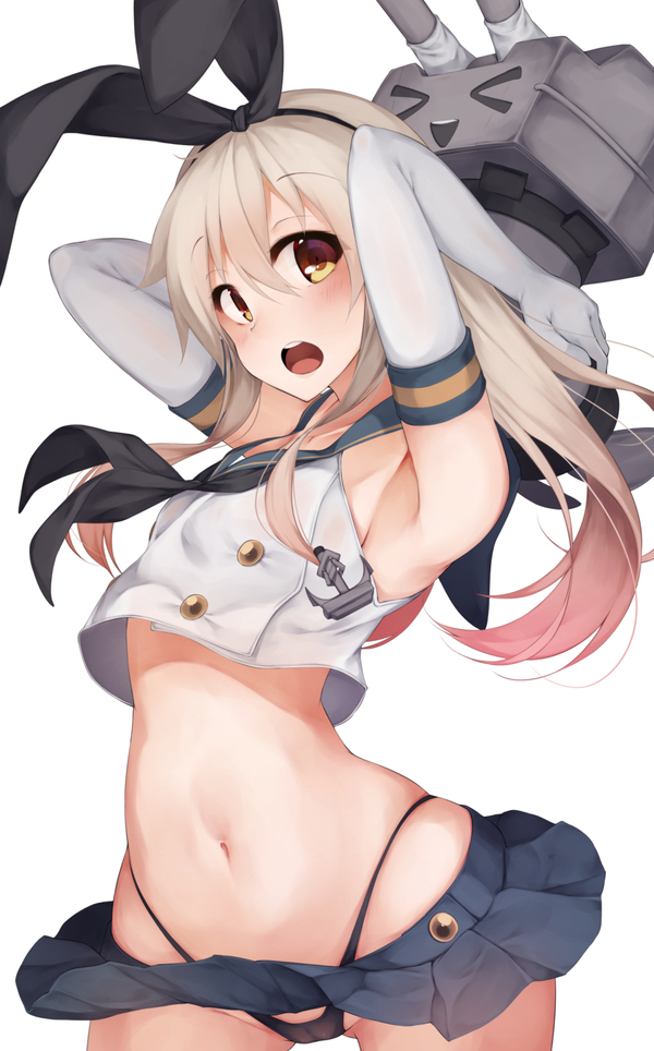 Shimakaze - NSFW, Kantai Collection, Shimakaze, Rensouhou-Chan, Аниме, Anime Art, Длиннопост