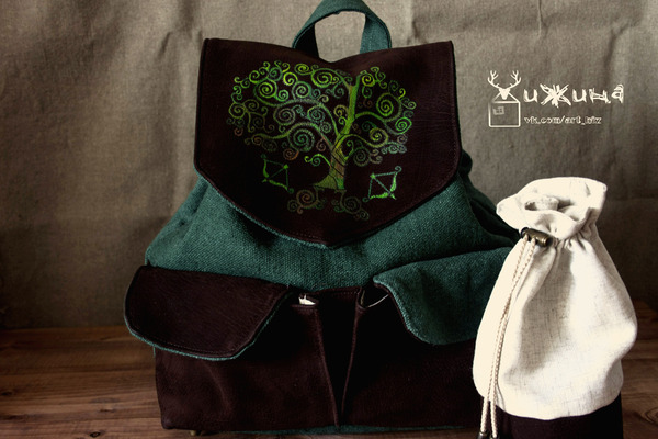 Backpack Brokilon - My, Arthiz, Needlework without process, The Witcher 3: Wild Hunt, Tree, Backpack, , Fantasy, 