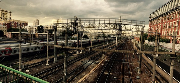 One of the views in Moscow - My, Moscow, View, The photo, A train, Railway