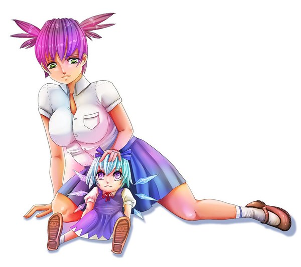 Nine, and some unknown girl) - Visual novel, Endless summer, Lena, Nine, , Cirno