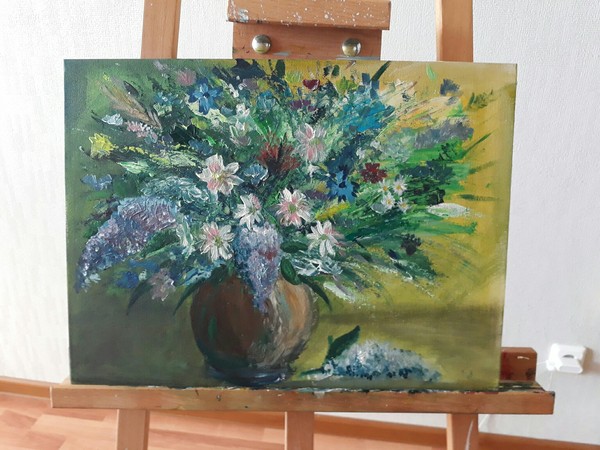 Летний букет. Акрил.