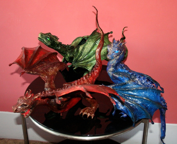 dragon family - My, The Dragon, With your own hands, Game of Thrones, Needlework without process, My, Needlework, Modeling, Fantasy, Longpost