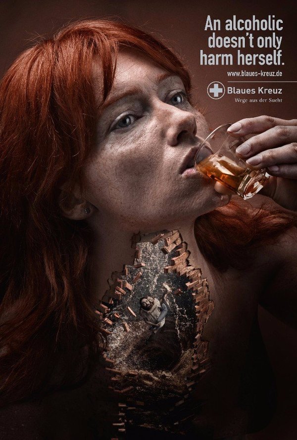 An alcoholic harms not only himself - Social advertisement, Alcoholics, Longpost