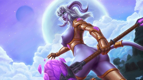 Draenei on request - NSFW, Censorship, Personalami, Draenei, Erotic, Art, Longpost