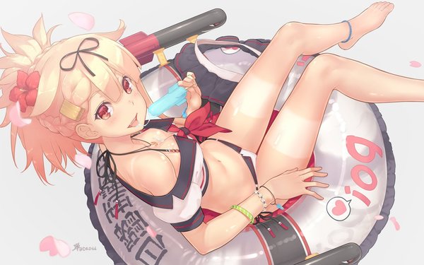 Iooq - Kantai collection, Yuudachi, Poi, Anime, Anime art, Swimsuit