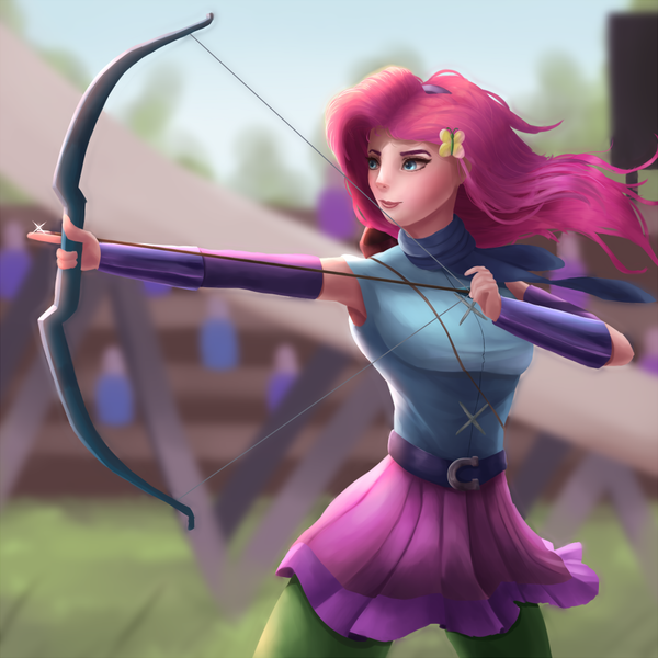 Friendship Archer My Little Pony, Ponyart, Fluttershy, Equestria Girls, Friendship Games, Vanillaghosties