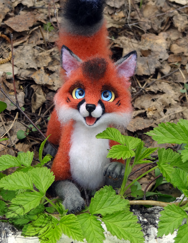 Fursona. Felt toy. - Furry, Feral, Furry fox, Furson, Dry felting, Fox, Frame toy, Hobby, Longpost