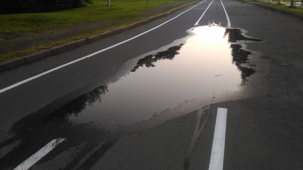 Recently the president came... - My, The president, Карелия, Markup, Bike path, , Petrozavodsk