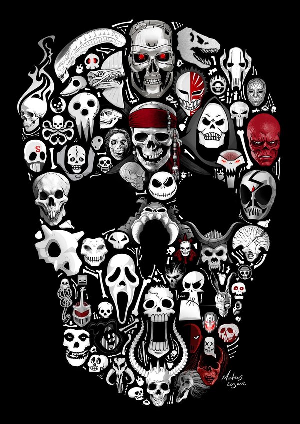 KinoArt: Skulls in the Movies - Scull, Kinoart, Art, Movies, Star Wars, Crazy Max, Marvel