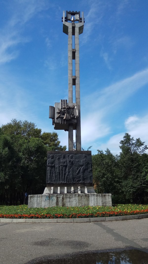 Vandalism - Monument 50 years Novokuznetsk - My, Novokuznetsk, Piano, Arson, , , Video, Longpost