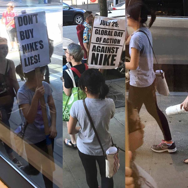 Protest against Nike, in Nike sneakers, Stirlitz was never close to failure - Лентач, In contact with, Humor, Photo hitch