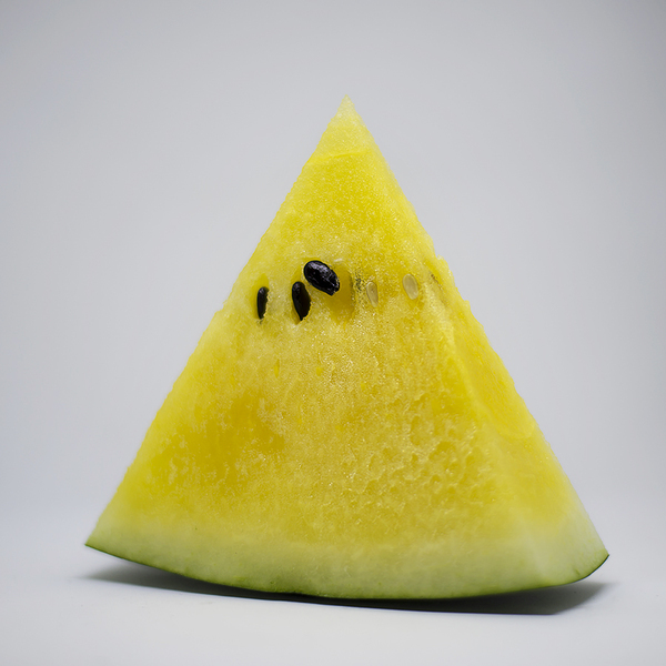 yellow watermelon - Watermelon, My, Macro photography, Summer