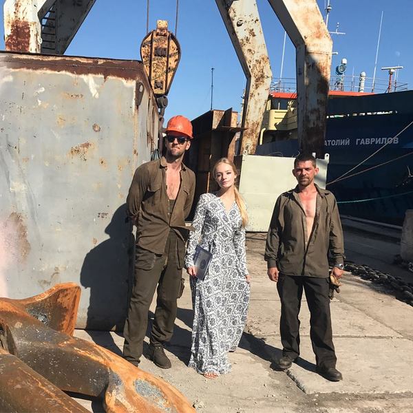 Elizaveta Peskova solves the problems of the Sevastopol shipyard in a dress from the fashion house Firdaws - Liza Peskova, , Sevastopol, Politics