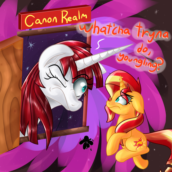 ... ...? My Little Pony, Lauren Faust, Sunset Shimmer, Ponyart, -