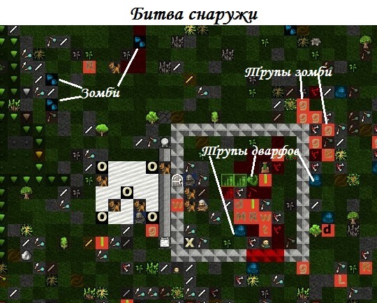 Messianic Fortification. Chapter Five: Operation Liberation (Dwarf Fortress) - My, Dwarf fortress, Computer games, Zombie, Story, Longpost, , Images