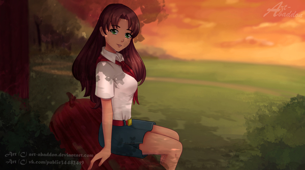 Olga :) - My, Endless summer, Anime, Olga Dmitrievna, Visual novel