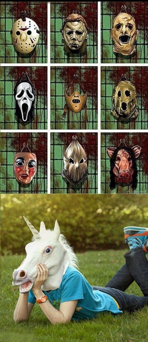 If you were a maniac, which mask would you choose? - Mask, Maniac, Horror