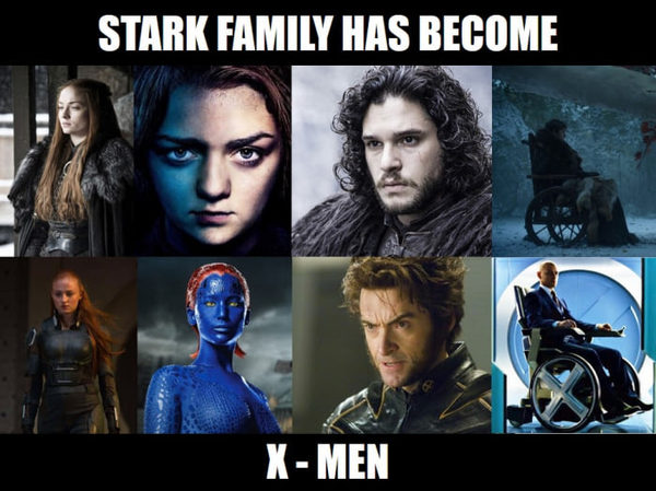 Starks and X-Men - Game of Thrones, Spoiler, Starkey, X-Men