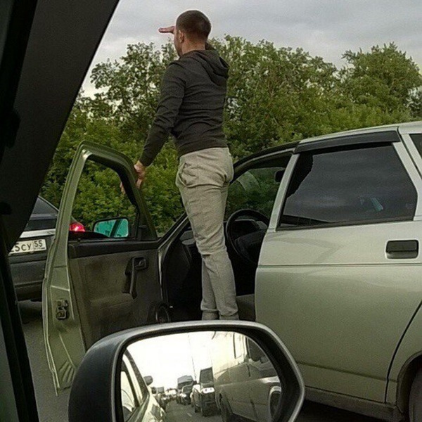 Captain of the Omsk cork - Omsk, Auto, Traffic jams