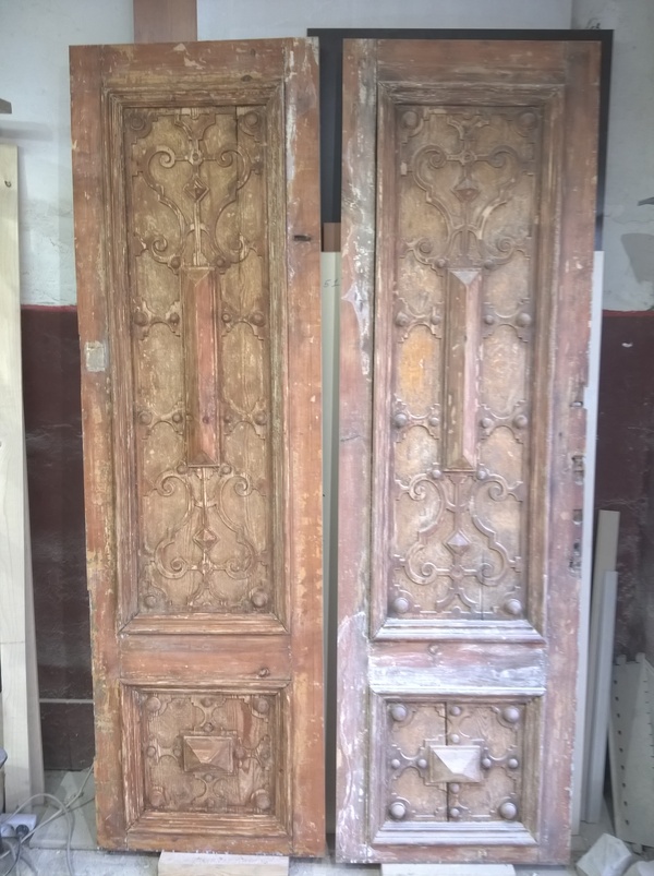 Restoration of doors (120 years) - My, Door, Restoration, , Old man, Longpost