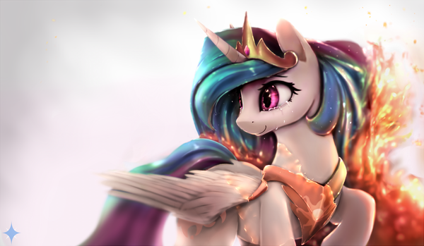 Heart full of fire My Little Pony, Ponyart, Princess Celestia, Noctilucent-arts