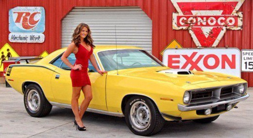 1970 Plymouth Barracuda - Plymouth Barracuda, Muscle car, Girls